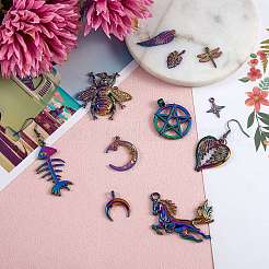 Kit per la creazione di collane con ciondolo color arcobaleno fai da te&nbsp;DIY-SZ0007-57
