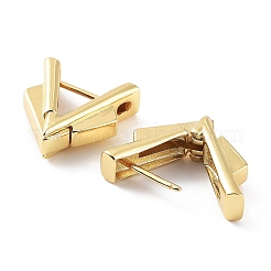 Creolen aus dreieckigem Messing mit Rack-Beschichtung für Damen&nbsp;KK-Z038-19G