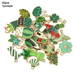30pcs 30 styles de pendentifs en émail en alliage&nbsp;ENAM-YW0004-14