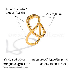 Hohle Fingerringe aus Edelstahl 304 für Damen&nbsp;KP9644-1