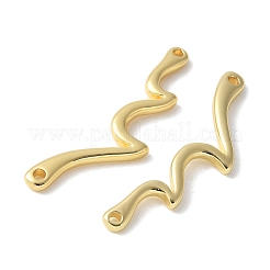 Dijes de conector en forma de onda de latón&nbsp;KK-S518-04G