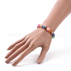 Sets mit Armbändern und Halsketten zum Thema Regenbogen für Kinder&nbsp;SJEW-JS01266