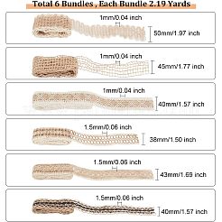 6 Bündel Sackleinenband in 6 Stilen&nbsp;OCOR-OC0001-18