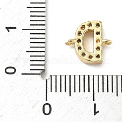 Breloques de connexion en laiton serties de micro-pavés de zirconiums cubiques transparents&nbsp;KK-I382-07G-D