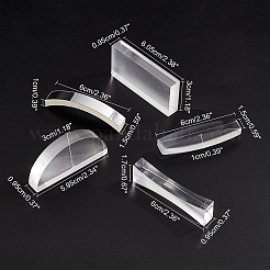 5 Stück 5 Stil Acryl Physik optische Linse&nbsp;AJEW-GA0003-06
