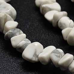 Di chip perline Howlite naturale fili&nbsp;X-G-N0134-11