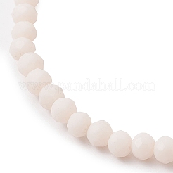 2 pièces 2 styles ensembles de bracelets extensibles en perles de verre à facettes givrées&nbsp;BJEW-JB10452-03