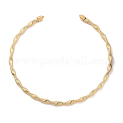 Collares de cadena de hierro torcido de 6.5 mm&nbsp;NJEW-G163-01KCG