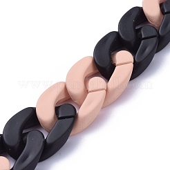 Catene di cordoli in acrilico verniciato a spruzzo opaco fatto a mano&nbsp;AJEW-JB00619-02