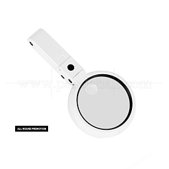 ABS Kunststoff Handheld und Desktop faltbare beleuchtete Lupe&nbsp;AJEW-L073-06