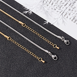 10 bracelet à chaîne serpent en acier inoxydable 304&nbsp;BJEW-AR0001-02