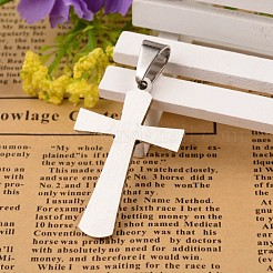 Pendentifs crucifix en acier inoxydable 304 anti-ternissement&nbsp;LS-STAS-I035-13A