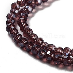 Chapelets de perles en verre transparent électrolytique&nbsp;LS-EGLA-A035-T3mm-A13