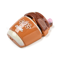 Cabochon decoden in resina opaca tema caffè&nbsp;RESI-M042-01F