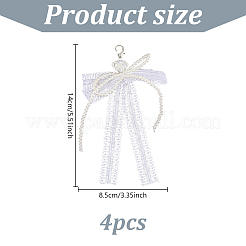 Schuhanhänger aus Polyesterspitze mit Schleife&nbsp;DIY-WH0060-65A