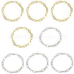 20 Stück 2 Farben Eisenkabelkettenarmbänder für Frauen und Männer&nbsp;BJEW-SC0001-41