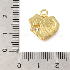 Gestell Messing micro ebnen Zirkonia Anhänger&nbsp;KK-I716-09G