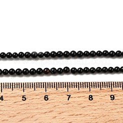 Natürliche schwarze Onyxperlenstränge&nbsp;G-A130-3mm-K04