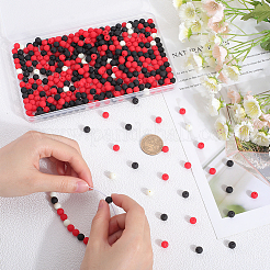 500 Stück gummierte Acrylperlen imitiert aus Silikon&nbsp;MACR-SP0001-07B