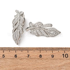 Fermoirs twister en laiton avec zircone cubique de micro pave&nbsp;KK-K422-03P