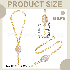 Pendentif ovale décoratif en alliage et fer&nbsp;HJEW-NB0002-30B