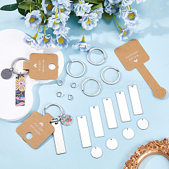 DIY-Sets zur Herstellung von Schlüsselanhängern aus rechteckigem und flachem&nbsp;DIY-SP0002-26