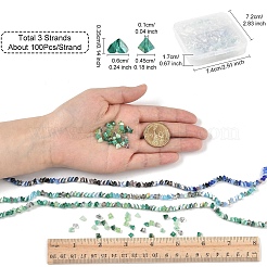 3 brins 3 brins de perles de verre électrolytique de couleurs&nbsp;EGLA-YW0005-06B
