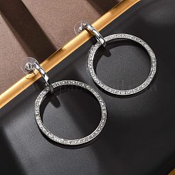 Pendientes colgantes de aleación y rhinestone de cristal&nbsp;EJEW-G467-01P-01