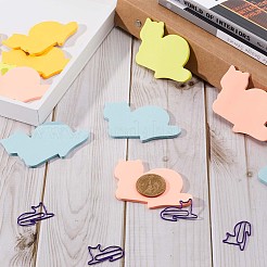12 Bücher 4 Farben schöne liegende Katze Form Memo Notizblöcke&nbsp;AJEW-GF0007-13