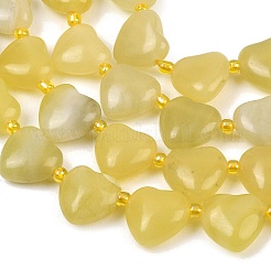 Natürliche Zitronen Jade Perlen Stränge&nbsp;G-NH0069-A02