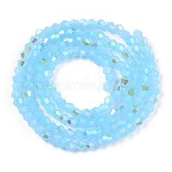 Perle imitazione giada vetro placca fili&nbsp;LS-EGLA-A039-J2mm-L03