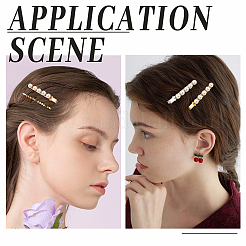 DIY-Set zur Herstellung von Haarspangen aus Eisen mit Kunstperlen&nbsp;DIY-PH0008-28
