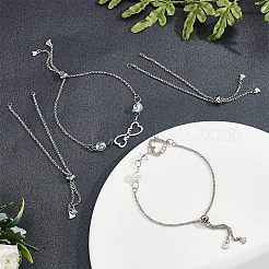 12 Stück 304 Edelstahl Rolo Kette Schieber Armbandherstellung&nbsp;AJEW-NB0003-63