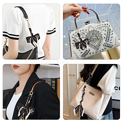 2 Stück 2 Stile Polyester-Legierung Tasche Verlängerungsketten&nbsp;HJEW-AR0005-17