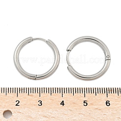 Boucles d'oreilles créoles en acier inoxydable 304 résistant au ternissement&nbsp;LS-EJEW-F111B-21mm-P