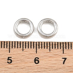 Messing Micro Pave klare Zirkonia europäische Perlen&nbsp;KK-CBA78C7-07P