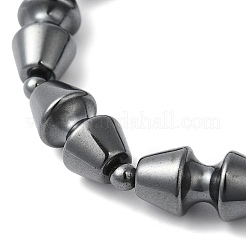 Braccialetto elasticizzato con perline con manubri in ematite sintetica&nbsp;BJEW-E078-02