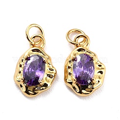 Pendentif en laiton avec zircone à micro-pavé&nbsp;ZIRC-P089-19G-E