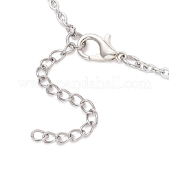 Legierung Emaille Halloween Schädel Schmetterling Anhänger 304 Edelstahl Kabel Kette Halsketten&nbsp;NJEW-JN05446