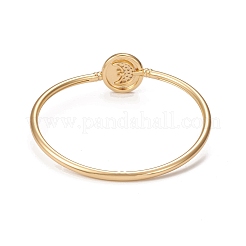 Armreifen aus Messing mit Micropave-Kubikzirkonia-Beschichtung&nbsp;BJEW-E071-19G-02