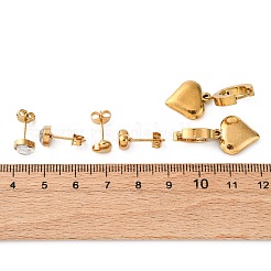 Ohrstecker- und Creolen-Set aus 304 Edelstahl für Damen&nbsp;LS-EJEW-U063-06A-G
