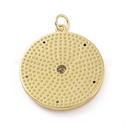 Pendentifs en laiton micro pave claer zircone cubique&nbsp;KK-E068-VF011
