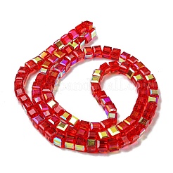 Chapelets de perles en verre électroplaqué&nbsp;EGLA-M031-01A-HR02