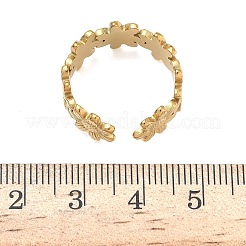 Anneaux de manchette ouverts réglables en acier inoxydable 304 pour femmes&nbsp;RJEW-Z122-03G-04