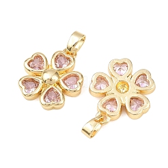 Pendentifs avec zircon cubiques à micro-pavés en laiton&nbsp;KK-C248-08G