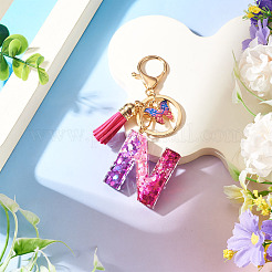 Porte-clés papillon en résine et alliage&nbsp;KEYC-TADJ0002-02G-N