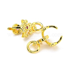Micro pavè in ottone con zirconi rossi per rompighiaccio&nbsp;KK-H452-35G-02