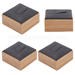 Quadratische Präsentationsständer aus Holz für einzelne Ringe&nbsp;RDIS-WH20001-01
