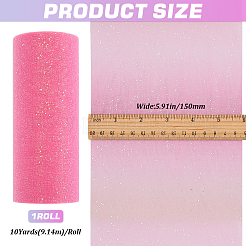 10 Yard regenbogenfarbener Polyester-Tüllstoff auf Rollen&nbsp;OCOR-WH0082-136E