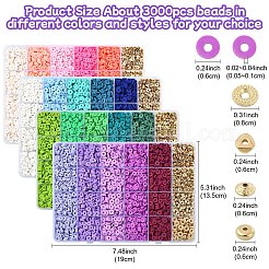 Kit fai da te per la creazione di gioielli con perline di plastica e dischi in argilla polimerica e ccb&nbsp;DIY-YW0010-54A